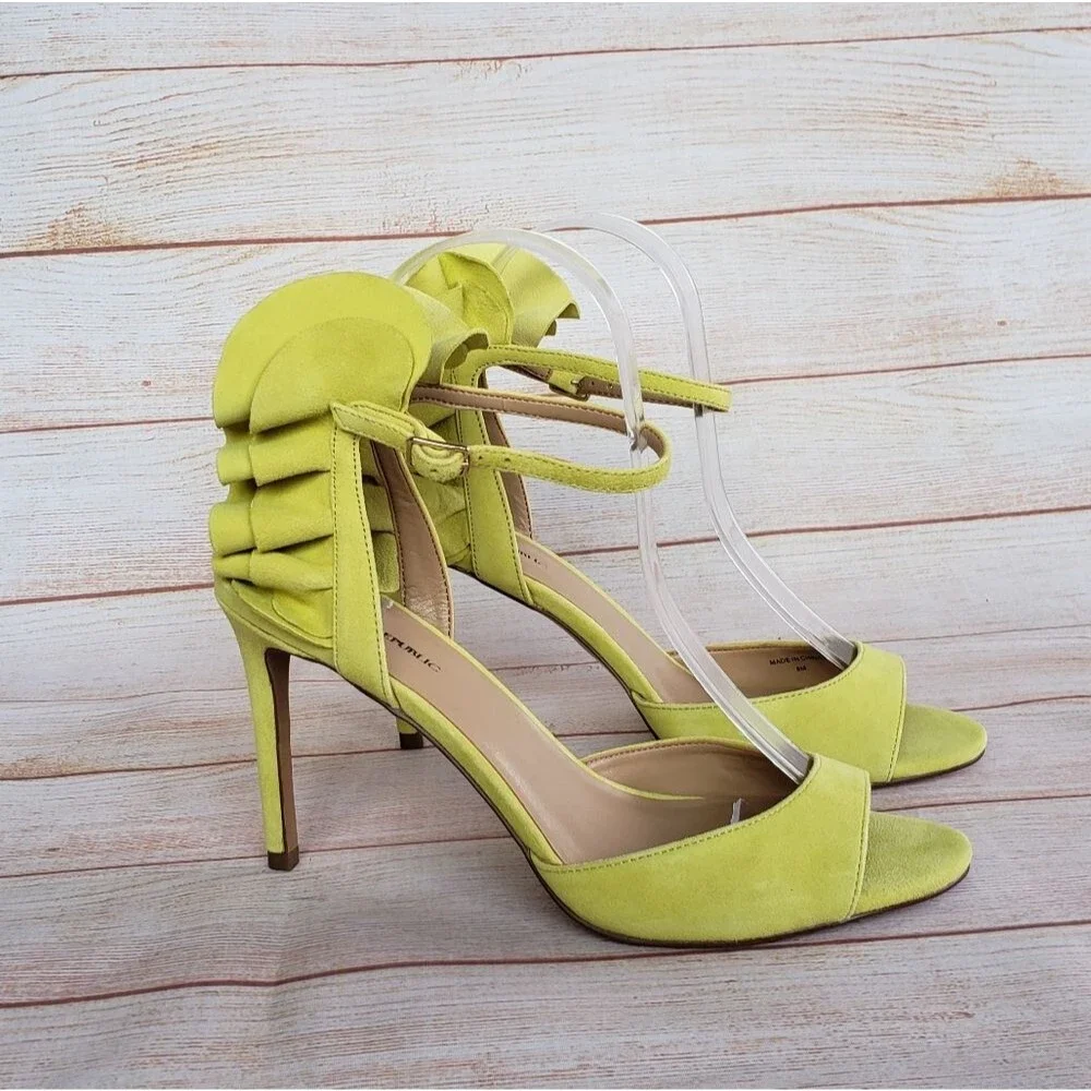 Banana Republic Suede Jackie Ankle Strap Heel Sandal Pumps